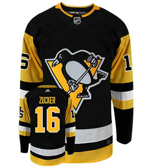 Adidas Pittsburgh Penguins #16 Jason Zucker Black Authentic Stitched NHL Jersey