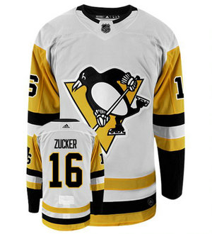 Adidas Pittsburgh Penguins #16 Jason Zucker White Authentic Stitched NHL Jersey