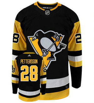 Adidas Pittsburgh Penguins #28 Marcus Pettersson Black Authentic Stitched NHL Jersey