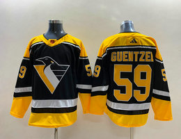Adidas Pittsburgh Penguins #59 Jake Guentze 2022-23 Reverse Retro Authentic Stitched NHL jersey