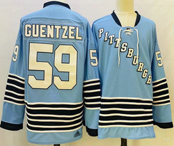 Adidas Pittsburgh Penguins #59 Jake Guentzel Blue 2022 Authentic Stitched NHL Jersey