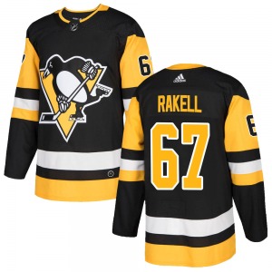 Adidas Pittsburgh Penguins #67 Rickard Rakell Black Authentic Stitched NHL Jersey