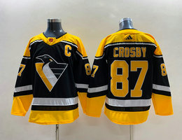 Adidas Pittsburgh Penguins #87 Sidney Crosby Black 2022-23 Reverse Retro Authentic Stitched NHL jersey