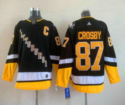 Adidas Pittsburgh Penguins #87 Sidney Crosby Black 2022 Authentic Stitched NHL Jersey