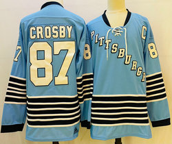 Adidas Pittsburgh Penguins #87 Sidney Crosby Blue 2022 Authentic Stitched NHL Jersey
