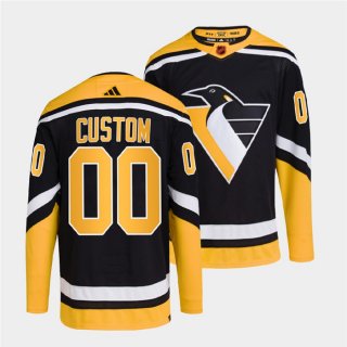 Adidas Pittsburgh Penguins Custom 2022-23 Reverse Retro Authentic Stitched NHL jersey