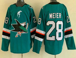 Adidas San Jose Sharks #28 Timo Meier Green Authentic Stitched NHL jersey