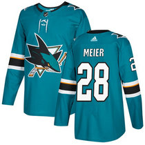 Adidas San Jose Sharks #28 Timo Meier Teal Green Home Authentic Stitched NHL jersey