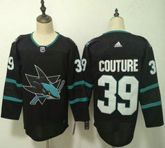 Adidas San Jose Sharks #39 Logan Couture Black Authentic Stitched NHL jersey