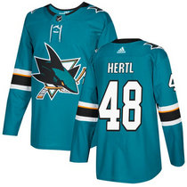 Adidas San Jose Sharks #48 Tomas Hertl Teal Green Home Authentic Stitched NHL jersey