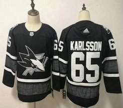 Adidas San Jose Sharks #65 Erik Karlsson Black 2019 NHL All Star Authentic Stitched NHL jersey