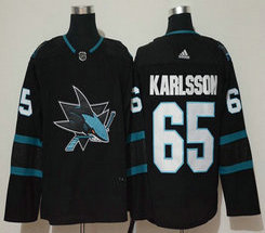 Adidas San Jose Sharks #65 Erik Karlsson Black Authentic Stitched NHL jersey