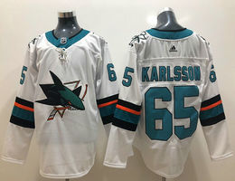 Adidas San Jose Sharks #65 Erik Karlsson White Authentic Stitched NHL jersey