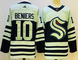 Adidas Seattle Kraken #10 Matthew Beniers 2022-23 Reverse Retro Authentic Stitched NHL jersey