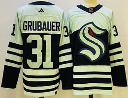 Adidas Seattle Kraken #31 Philipp Grubauer 2022-23 Reverse Retro Authentic Stitched NHL jerseys