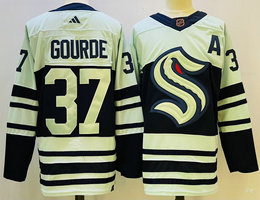 Adidas Seattle Kraken #37 Yanni Gourde 2022-23 Reverse Retro Authentic Stitched NHL jersey