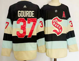 Adidas Seattle Kraken #37 Yanni Gourde Blue 2024 Winter Classic NHL Jersey