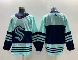 Adidas Seattle Kraken Blank Blue Authentic Stitched NHL Jersey