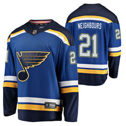 Adidas St. Louis Blues #21 Jake Neighbours Blue 2020 NHL Draft Authentic Stitched NHL jersey