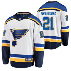 Adidas St. Louis Blues #21 Jake Neighbours White 2020 NHL Draft Authentic Stitched NHL jersey