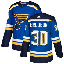 Adidas St. Louis Blues #30 Martin Brodeur Royal Blue Home Authentic Stitched NHL Jersey