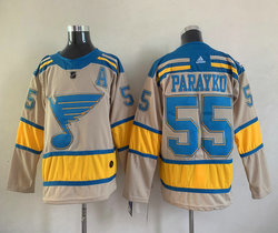 Adidas St. Louis Blues #55 Colton Parayko Cream 2022 Winter Classic Authentic Stitched NHL Jersey