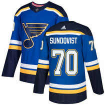 Adidas St. Louis Blues #70 Oskar Sundqvist Royal Blue Home Authentic Stitched NHL Jersey