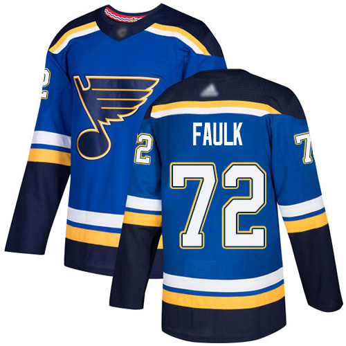 Adidas St. Louis Blues #72 Justin Faulk Royal Blue Home Authentic Stitched NHL Jersey