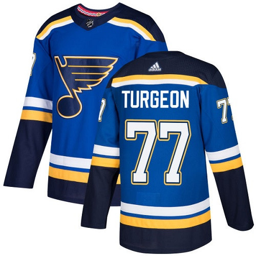 Adidas St. Louis Blues #77 Pierre Turgeon Royal Blue Home Authentic Stitched NHL Jersey