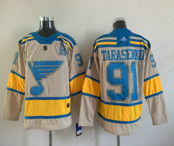 Adidas St. Louis Blues #91 Vladimir Tarasenko Cream 2022 Winter Classic Authentic Stitched NHL Jersey