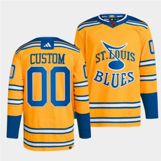 Adidas St. Louis Blues Custom Blue 2022-23 Reverse Retro Authentic Stitched NHL jersey