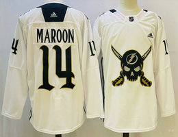 Adidas Tampa Bay Lightning #14 Patrick Maroon White 2023 Authentic Stitched NHL Jerseys