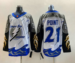 Adidas Tampa Bay Lightning #21 Brayden Point 2022-23 Reverse Retro Authentic Stitched NHL jersey