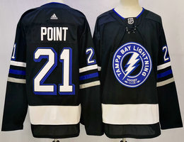 Adidas Tampa Bay Lightning #21 Brayden Point 2024 Black Third Stitched NHL Jersey