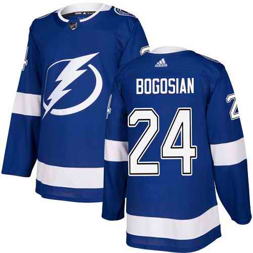 Adidas Tampa Bay Lightning #24 Zach Bogosian Blue Authentic Stitched NHL Jerseys