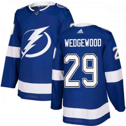 Adidas Tampa Bay Lightning #29 Scott Wedgewood Blue Authentic Stitched NHL Jerseys