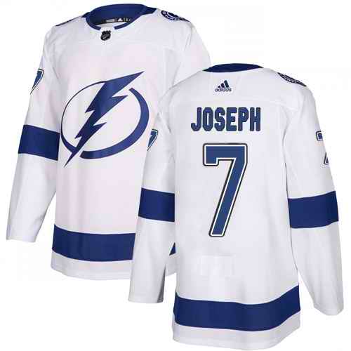 Adidas Tampa Bay Lightning #7 Mathieu Joseph White Authentic Stitched NHL Jerseys