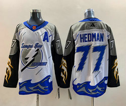 Adidas Tampa Bay Lightning #77 Victor Hedman 2022-23 Reverse Retro Authentic Stitched NHL jersey