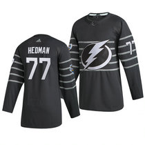 Adidas Tampa Bay Lightning #77 Victor Hedman Gray 2020 NHL All-Star Game Jersey