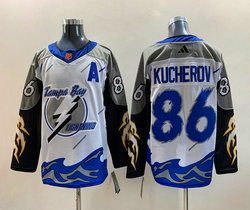 Adidas Tampa Bay Lightning #86 Nikita Kucherov 2022-23 Reverse Retro Authentic Stitched NHL jersey
