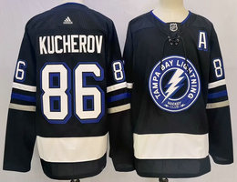 Adidas Tampa Bay Lightning #86 Nikita Kucherov 2024 Black Third Stitched NHL Jersey