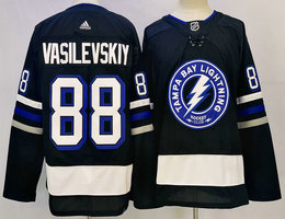 Adidas Tampa Bay Lightning #88 Andrei Vasilevskiy 2024 Black Third Stitched NHL Jersey
