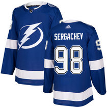 Adidas Tampa Bay Lightning #98 Mikhail Sergachev Royal Blue Home Authentic Stitched NHL Jerseys