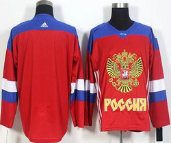 Adidas Team Russia Blank Red 2016 World Cup Stitched NHL Jersey