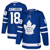 Adidas Toronto Maple Leafs #18 Andreas Johnsson Royal Blue Home Authentic Stitched NHL jersey
