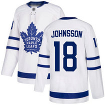 Adidas Toronto Maple Leafs #18 Andreas Johnsson White Away NHL Authentic Stitched NHL jersey