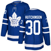 Adidas Toronto Maple Leafs #30 Michael Hutchinson Royal Blue Home Authentic Stitched NHL jersey