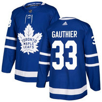 Adidas Toronto Maple Leafs #33 Frederik Gauthier Royal Blue Home Authentic Stitched NHL jersey