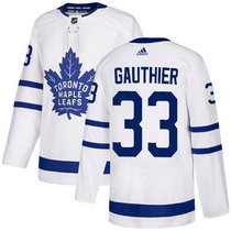 Adidas Toronto Maple Leafs #33 Frederik Gauthier White Away NHL Authentic Stitched NHL jersey