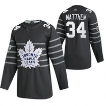 Adidas Toronto Maple Leafs #34 Auston Matthews Gray 2020 NHL All-Star Game Jersey